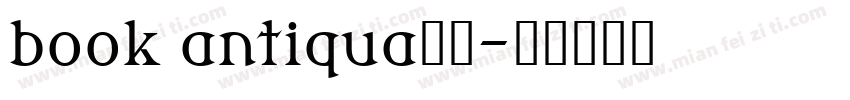 book antiqua粗体字体转换